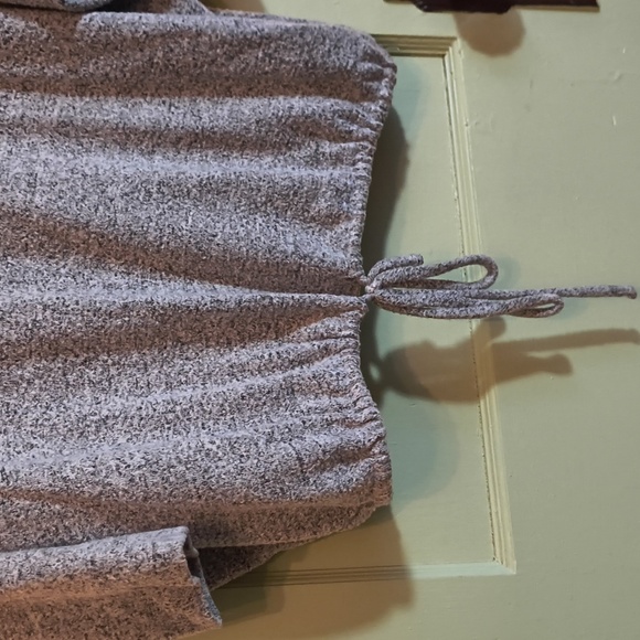 Women's Green Envelope Cowlneck Heather Grey Balloon Sweater S - Picture 7 of 10